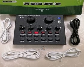 Sound card thu âm V8 Loại 1 2021 Bluetooth