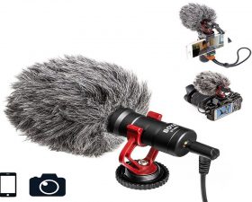 Micro thu âm cài áo Boya MM1 – Micro đa năng cardioid cho máy ảnh, máy quay, điện thoại, DSLR