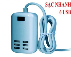 Bộ sạc nhanh 6 cổng USB 30W  – Sạc nhanh nhiều thiết bị cùng lúc