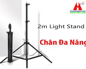 Chân đèn đa năng siêu cao 2m gắn đèn led, gắn điện thoại, máy tính bảng hỗ trợ livestream