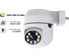 CAMERA YOOSE 3.0MP HK212 ( BÓNG ĐÈN NGUỒN LIỀN THỂ ) CÓ MÀU , XOAY 360 ĐỘ